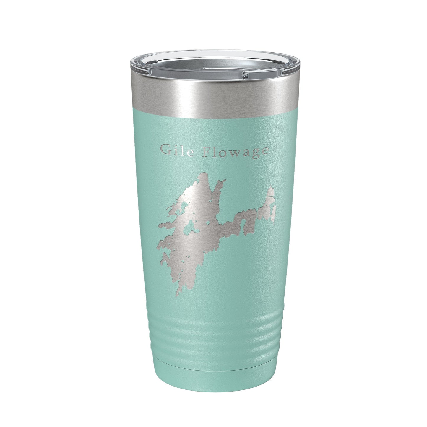 Gile Flowage Tumbler Lake Map Travel Mug Insulated Laser Engraved Coffee Cup Wisconsin 20 oz-12