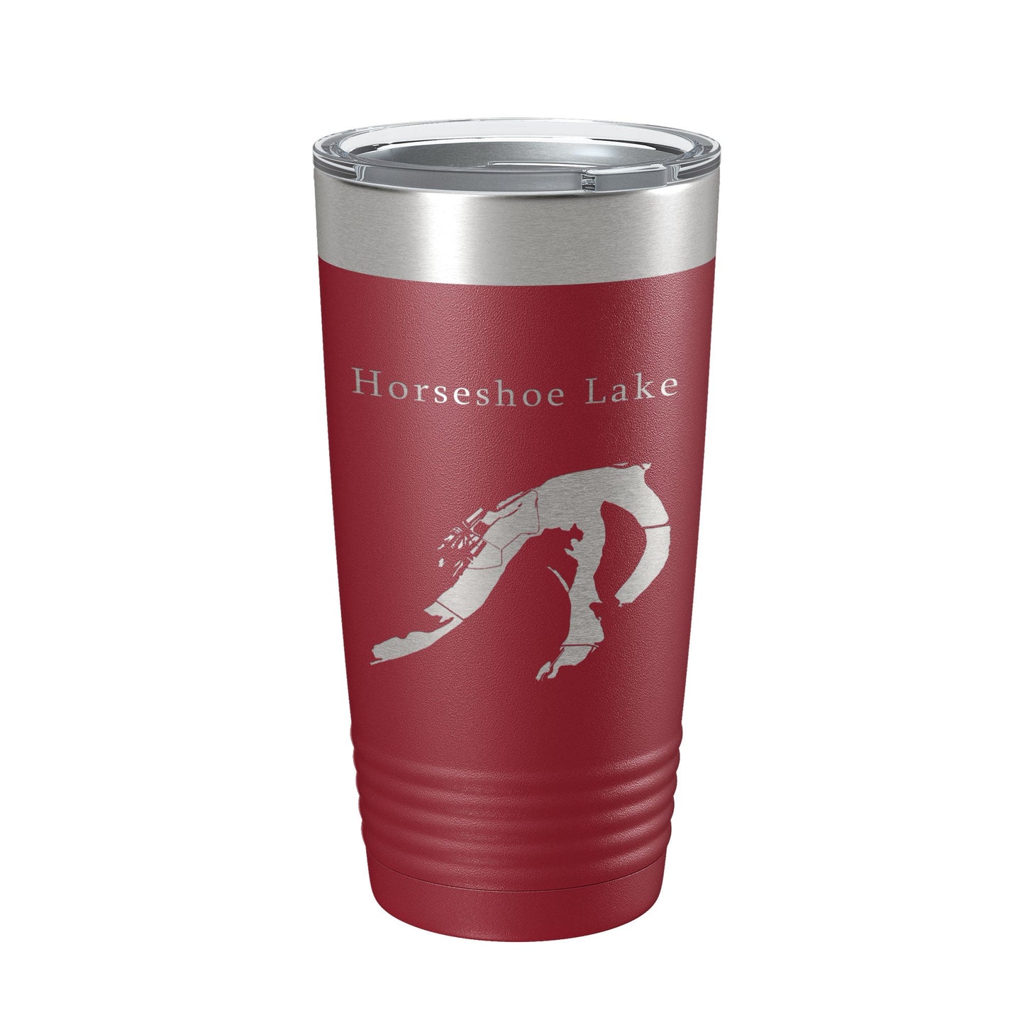 Horseshoe Lake Map Tumbler Travel Mug Insulated Laser Engraved Coffee Cup St. Louis Illinois 20 oz-18