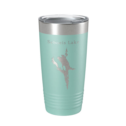 Seboeis Lake Map Tumbler Travel Mug Insulated Laser Engraved Coffee Cup Maine 20 oz-12