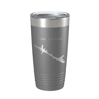 Lake Laceola Map Tumbler Travel Mug Insulated Laser Engraved Coffee Cup Blue Creek Georgia 20 oz-16