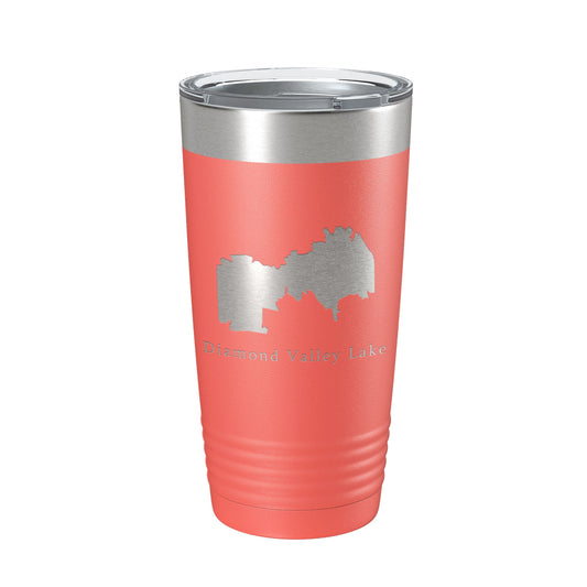 Diamond Valley Lake Map Tumbler Travel Mug Insulated Laser Engraved Coffee Cup California 20 oz-20