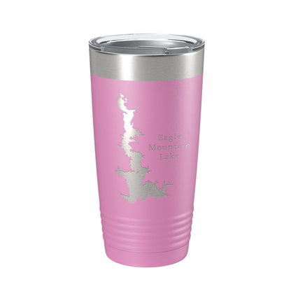 Eagle Mountain Lake Map Tumbler Travel Mug Insulated Laser Engraved Coffee Cup Texas 20 oz-14