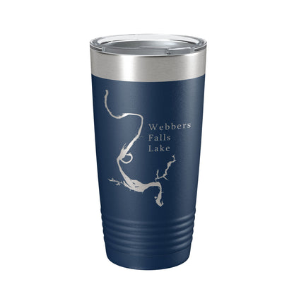 Webbers Falls Lake Map Tumbler Travel Mug Insulated Laser Engraved Coffee Cup Oklahoma 20 oz-8