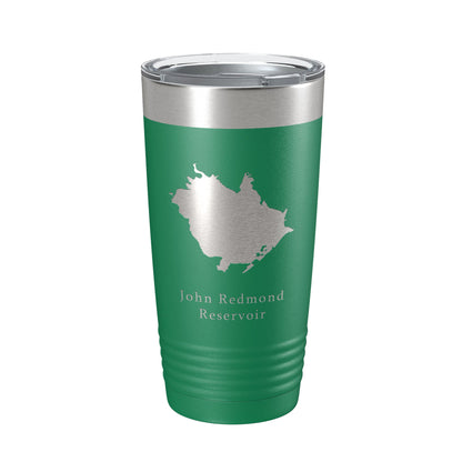 John Redmond Reservoir Tumbler Lake Map Travel Mug Insulated Laser Engraved Coffee Cup Kansas 20 oz-9