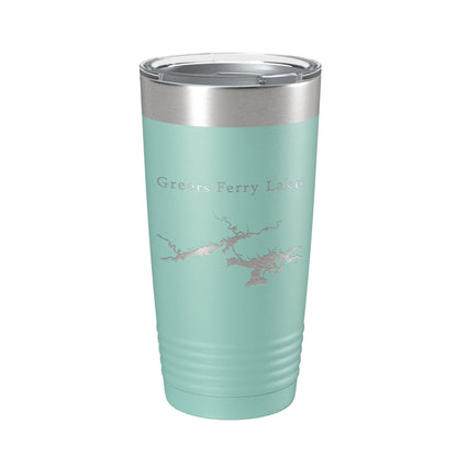 Greers Ferry Lake Map Tumbler Travel Mug Insulated Laser Engraved Coffee Cup Arkansas 20 oz-12