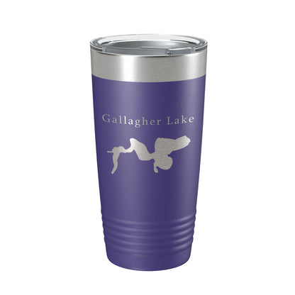 Gallagher Lake Map Tumbler Travel Mug Insulated Laser Engraved Coffee Cup Huron River Chain of Lakes Michigan 20 oz-15