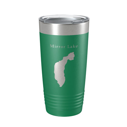 Mirror Lake Map Tumbler Travel Mug Insulated Laser Engraved Coffee Cup New York 20 oz-9