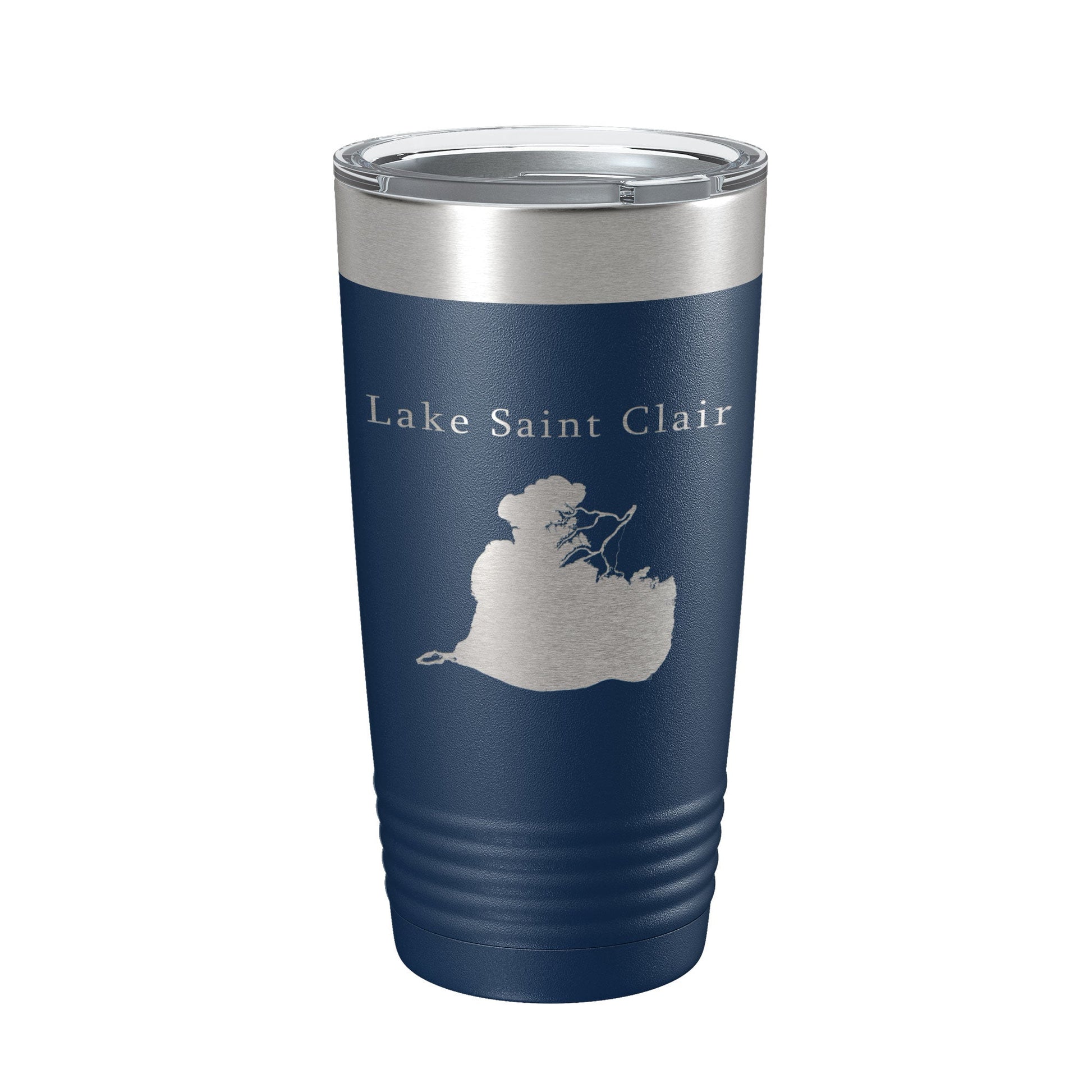 Lake Saint Clair Map Tumbler Travel Mug Insulated Laser Engraved Coffee Cup Michigan Ontario 20 oz-2