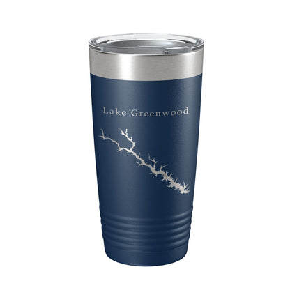 Lake Greenwood Map Tumbler Travel Mug Insulated Laser Engraved Coffee Cup South Carolina 20 oz-8