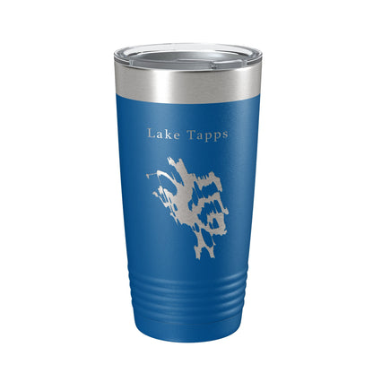 Lake Tapps Map Tumbler Travel Mug Insulated Laser Engraved Coffee Cup Washington 20 oz-6