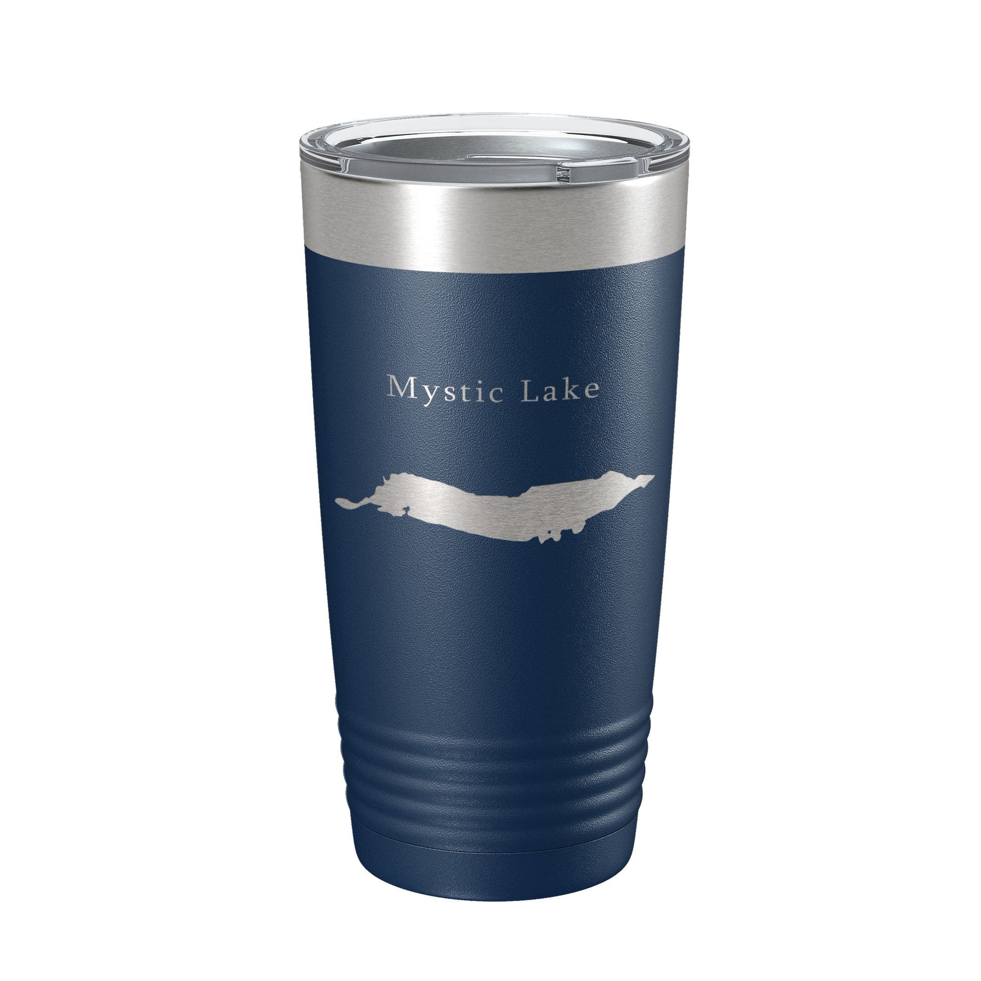 Mystic Lake Map Tumbler Travel Mug Insulated Laser Engraved Coffee Cup Montana 20 oz-2