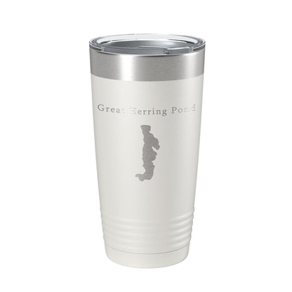 Great Herring Pond Tumbler Lake Map Travel Mug Insulated Laser Engraved Coffee Cup Massachusetts 20 oz-7