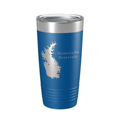 Monticello Reservoir Tumbler Lake Map Travel Mug Insulated Laser Engraved Coffee Cup South Carolina 20 oz-6
