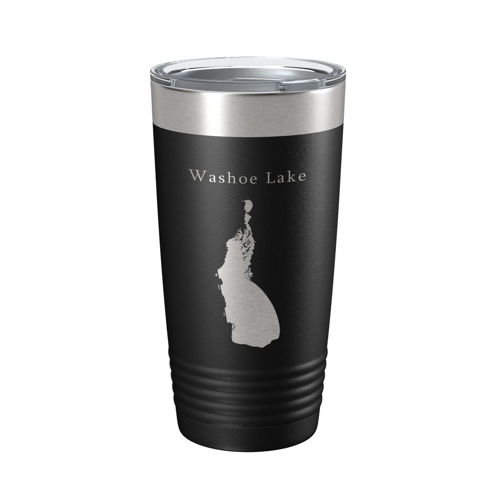 Washoe Lake Map Tumbler Travel Mug Insulated Laser Engraved Coffee Cup Nevada 20 oz-0