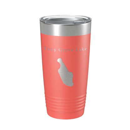Tony Grove Lake Map Tumbler Travel Mug Insulated Laser Engraved Coffee Cup Utah 20 oz-20