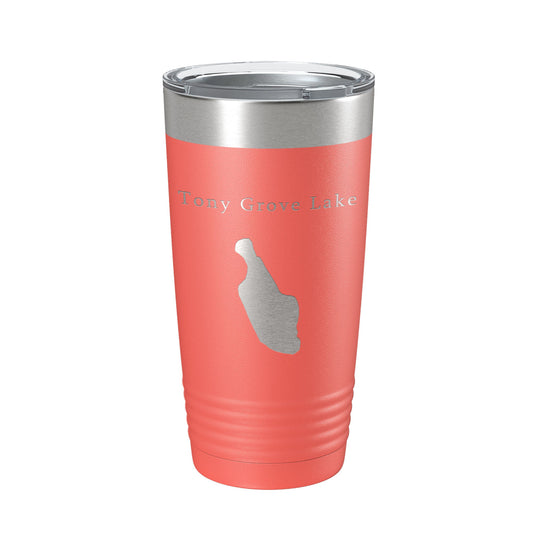 Tony Grove Lake Map Tumbler Travel Mug Insulated Laser Engraved Coffee Cup Utah 20 oz-20