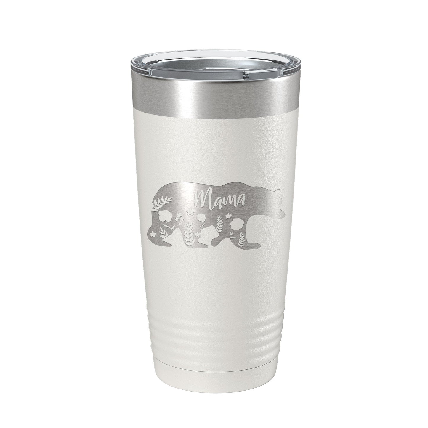 Mama Bear Tumbler Travel Mug Insulated Laser Engraved Coffee Cup Momma Mama Gift Mother's Day Floral 20 oz-7