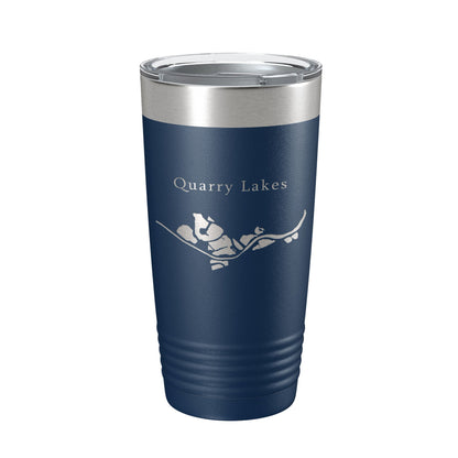 Quarry Lakes Map Tumbler Travel Mug Insulated Laser Engraved Coffee Cup Fremont California 20 oz-2
