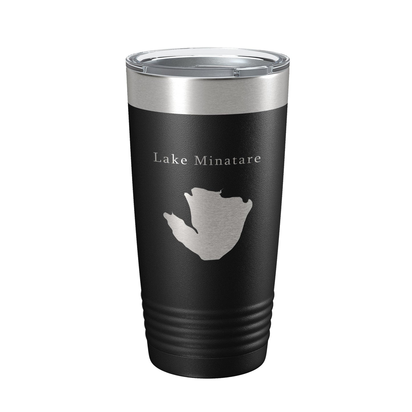 Lake Minatare Map Tumbler Travel Mug Insulated Laser Engraved Coffee Cup Nebraska 20 oz-0