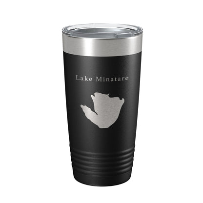 Lake Minatare Map Tumbler Travel Mug Insulated Laser Engraved Coffee Cup Nebraska 20 oz-0