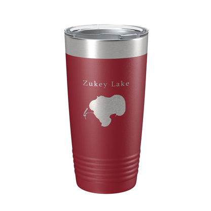 Zukey Lake Map Tumbler Travel Mug Insulated Laser Engraved Coffee Cup Huron River Chain of Lakes Michigan 20 oz-18