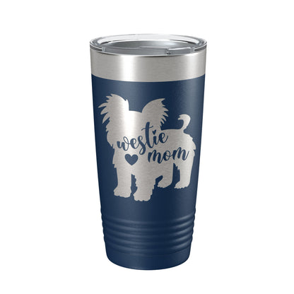Westie Dog Mom Tumbler West Highland White Terrier Travel Mug Gift Insulated Laser Engraved Coffee Cup 20 oz-2