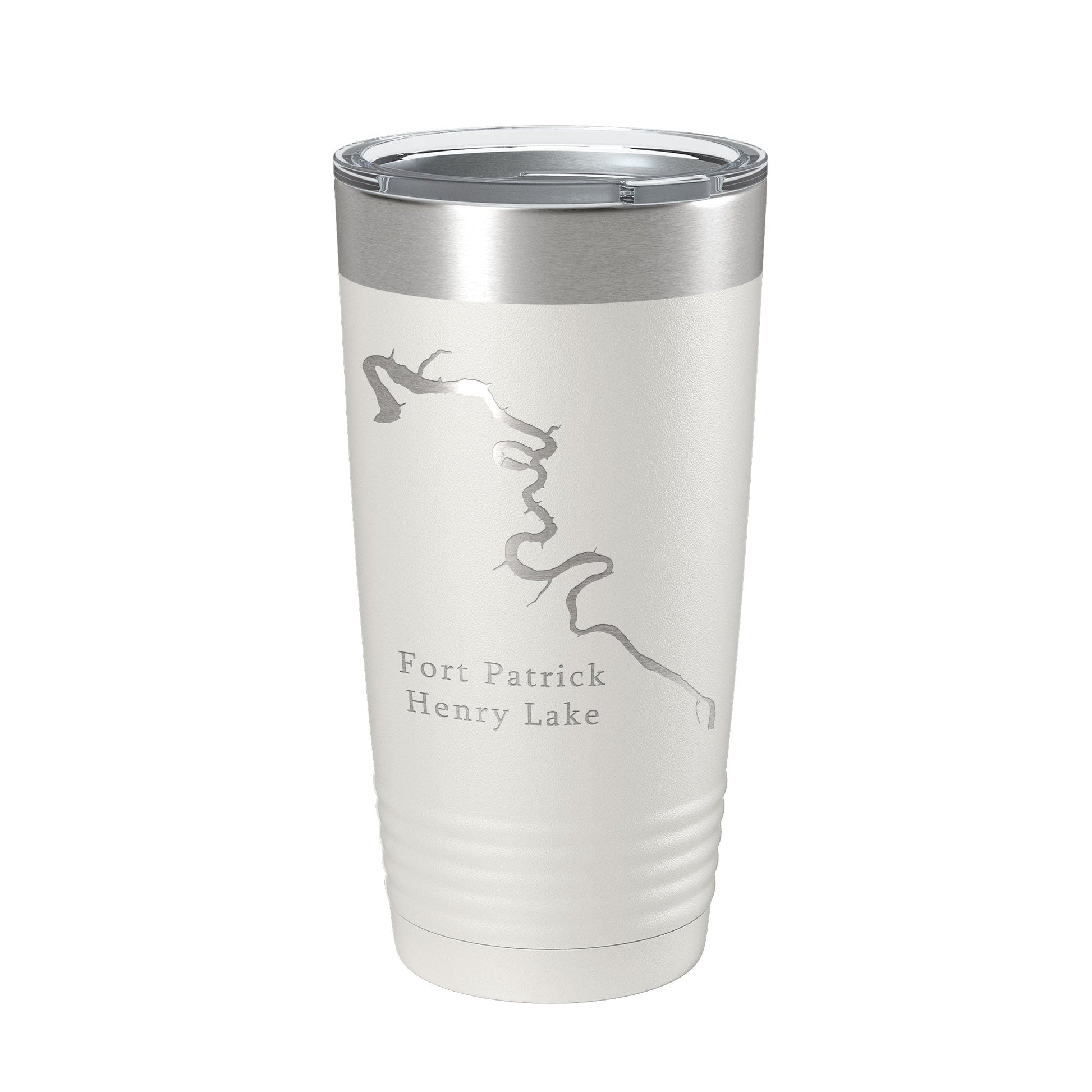 Fort Patrick Henry Lake Map Tumbler Travel Mug Insulated Laser Engraved Coffee Cup Tennessee 20 oz-1