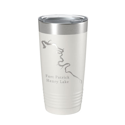 Fort Patrick Henry Lake Map Tumbler Travel Mug Insulated Laser Engraved Coffee Cup Tennessee 20 oz-7