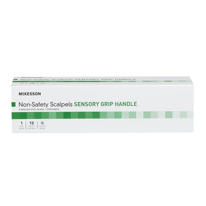Scalpel McKesson No. 15 Stainless Steel / Plastic Sensory Grip Handle Sterile Disposable