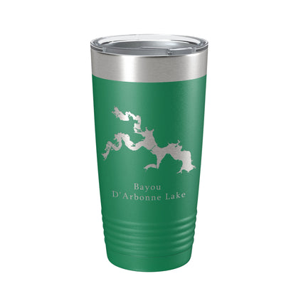 Bayou D'Arbonne Lake Map Tumbler Travel Mug Insulated Laser Engraved Coffee Cup Louisiana 20 oz-9