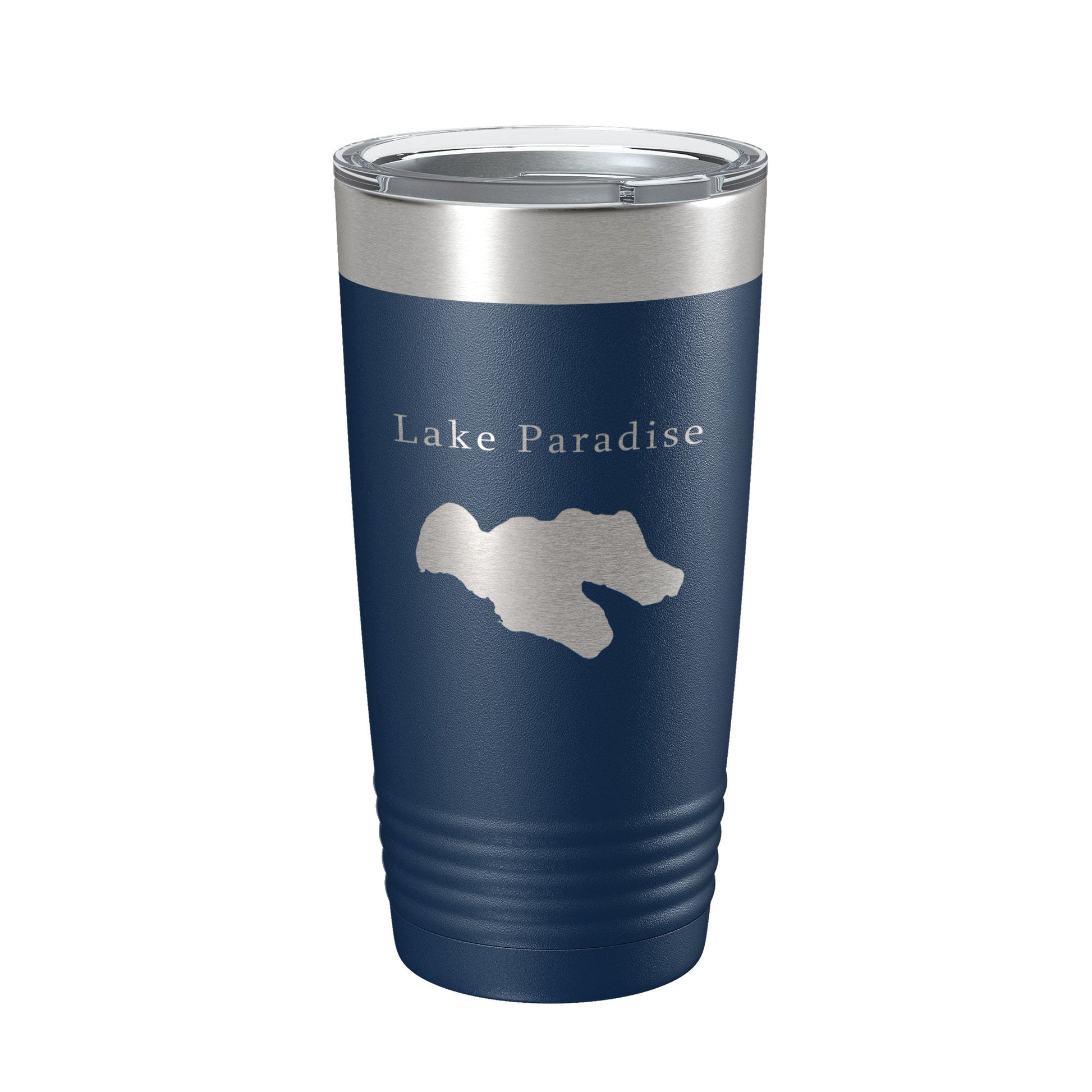 Lake Paradise Map Tumbler Travel Mug Insulated Laser Engraved Coffee Cup Michigan 20 oz-2