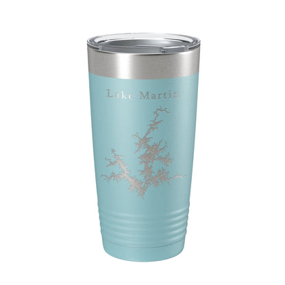 Lake Martin Map Tumbler Travel Mug Insulated Laser Engraved Coffee Cup Alabama 20 oz-13