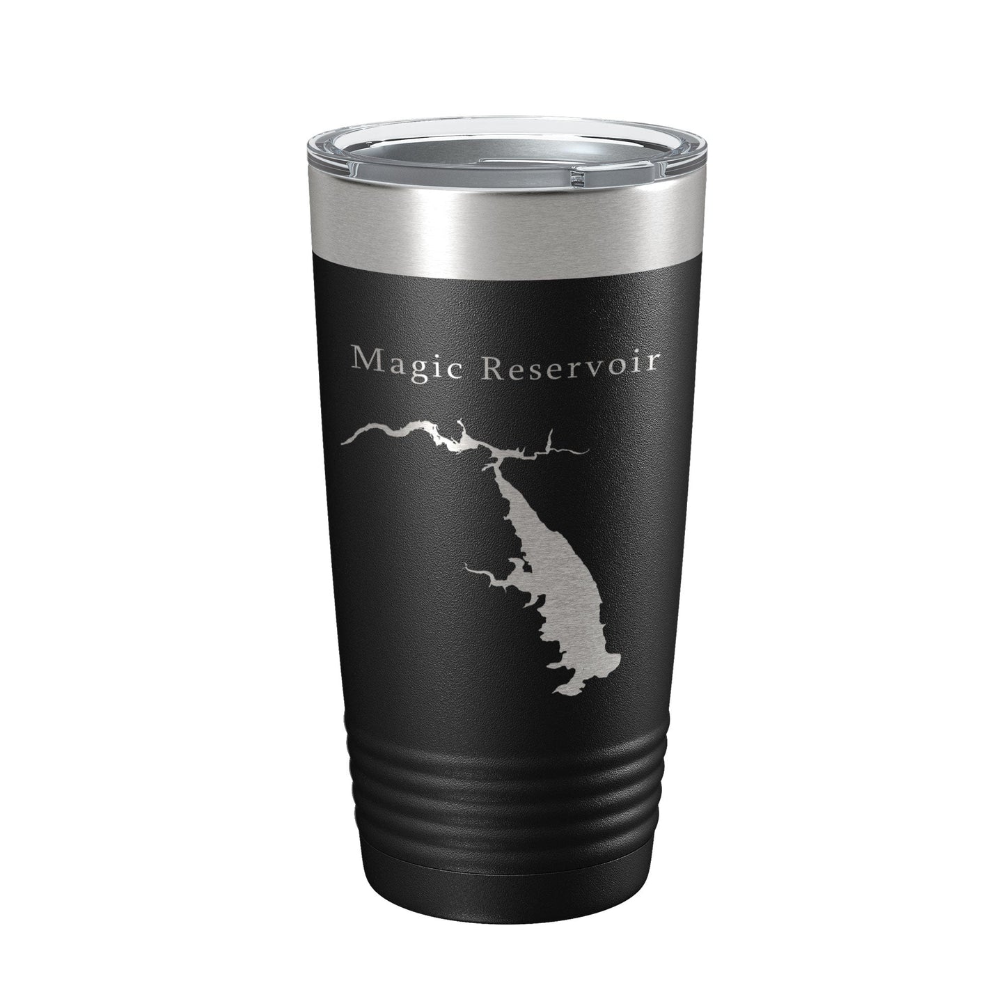 Magic Reservoir Tumbler Lake Map Travel Mug Insulated Laser Engraved Coffee Cup Idaho 20 oz-0