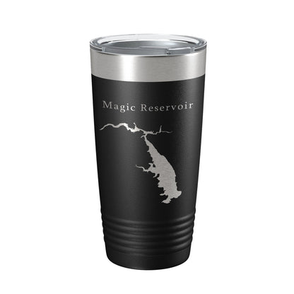 Magic Reservoir Tumbler Lake Map Travel Mug Insulated Laser Engraved Coffee Cup Idaho 20 oz-5
