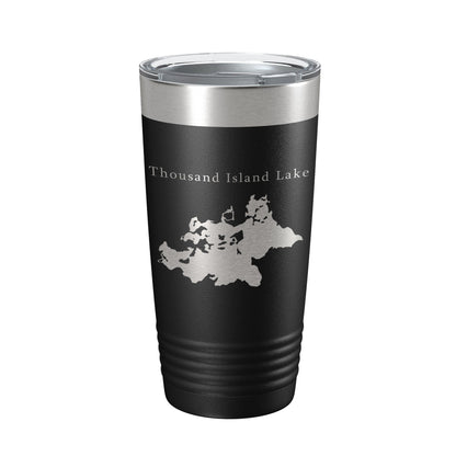 Thousand Island Lake Cisco Chain Map Tumbler Travel Mug Insulated Laser Engraved Coffee Cup Michigan 20 oz-5
