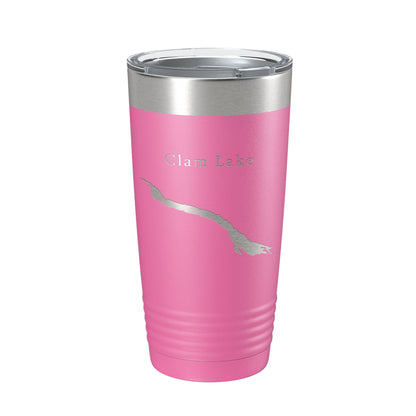 Clam Lake Map Tumbler Travel Mug Insulated Laser Engraved Coffee Cup Michigan 20 oz-11