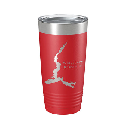 Waterbury Reservoir Tumbler Lake Map Travel Mug Insulated Laser Engraved Coffee Cup Vermont 20 oz-10