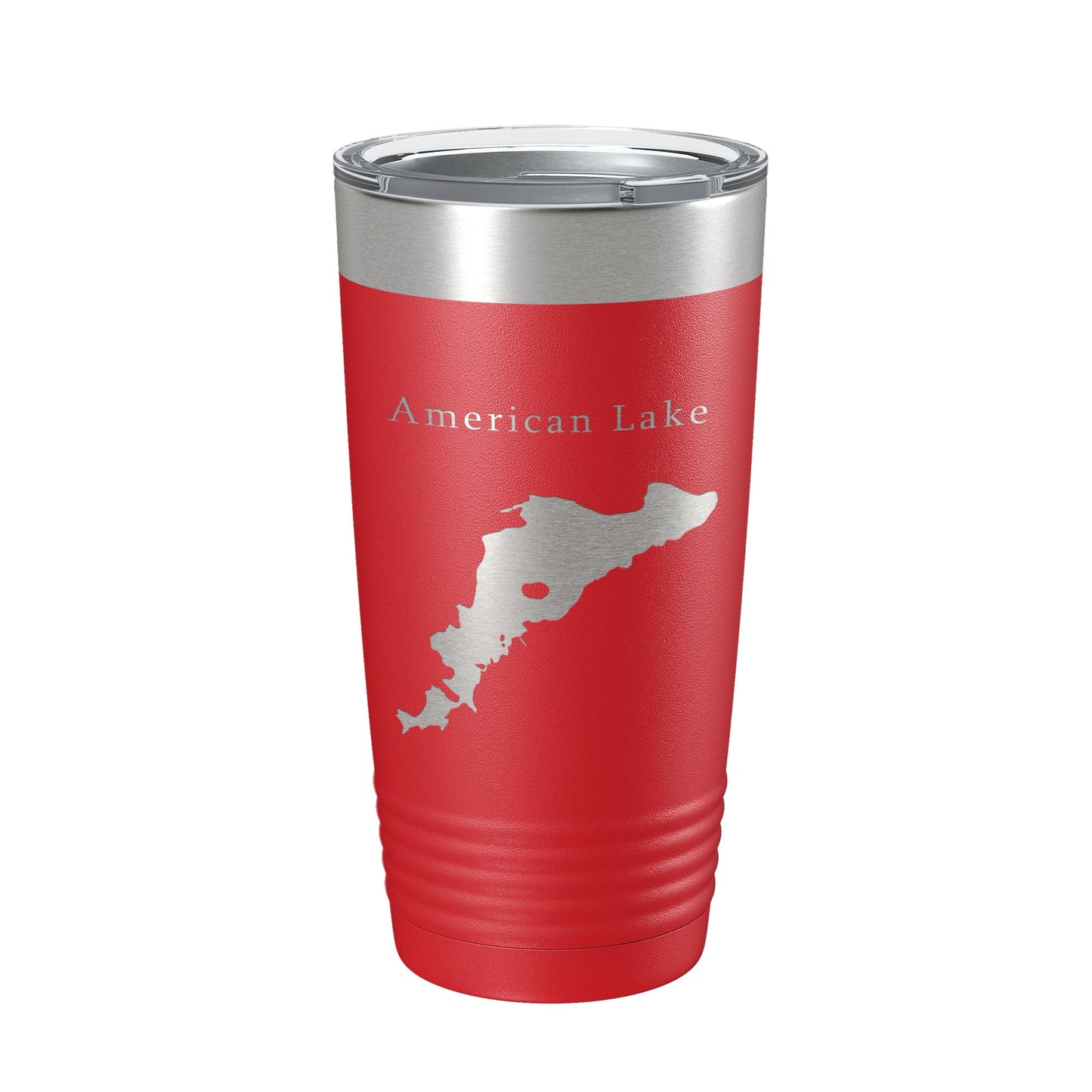 American Lake Map Tumbler Travel Mug Insulated Laser Engraved Coffee Cup Washington 20 oz-10