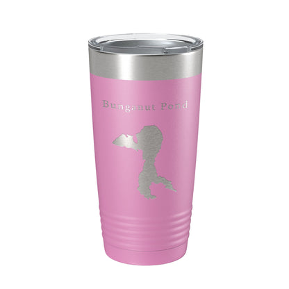 Bunganut Pond Tumbler Lake Map Travel Mug Insulated Laser Engraved Coffee Cup Maine 20 oz-14