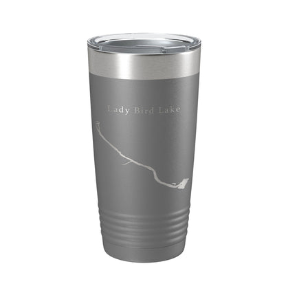 Lady Bird Lake Map Tumbler Travel Mug Insulated Laser Engraved Coffee Cup Austin Texas 20 oz-16