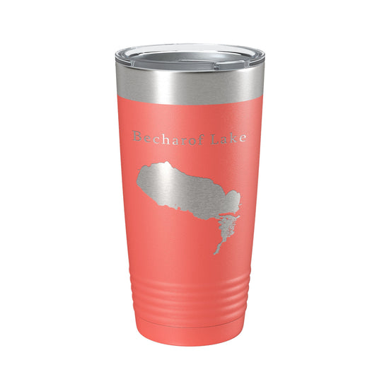 Becharof Lake Map Tumbler Travel Mug Insulated Laser Engraved Coffee Cup Alaska 20 oz-20