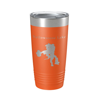 Yellowstone Lake Map Tumbler Travel Mug Insulated Laser Engraved Coffee Cup Wyoming 20 oz-17