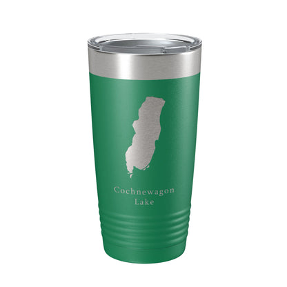 Cochnewagon Lake Pond Map Tumbler Travel Mug Insulated Laser Engraved Coffee Cup Maine 20 oz-9