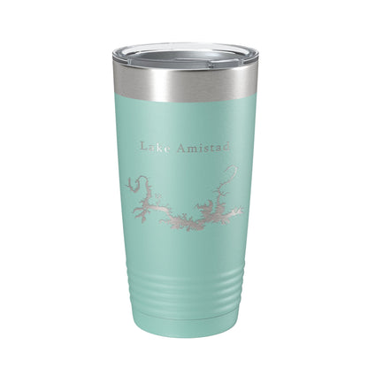 Lake Amistad Reservoir Map Tumbler Travel Mug Insulated Laser Engraved Coffee Cup Texas 20 oz-12