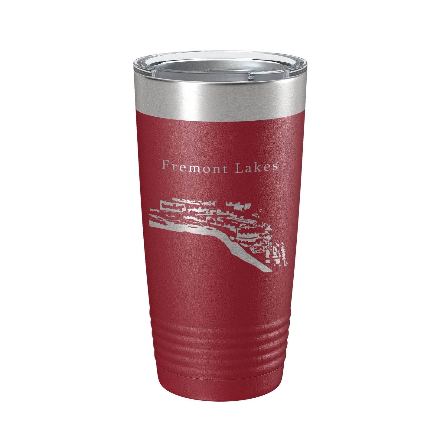 Fremont Lakes Map Tumbler Travel Mug Insulated Laser Engraved Coffee Cup Platte River Nebraska 20 oz-18