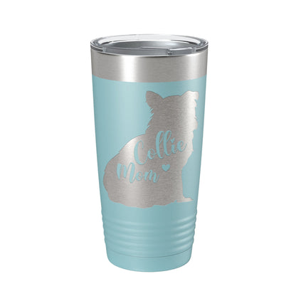 Collie Mom Tumbler Dog Travel Mug Gift Insulated Laser Engraved Coffee Cup 20 oz-13