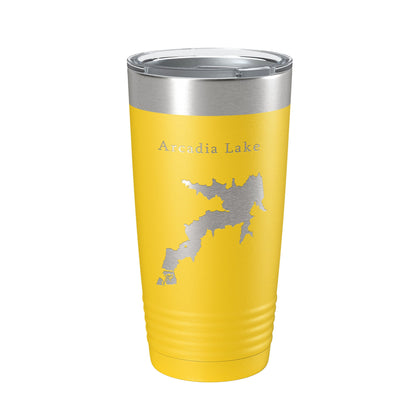 Arcadia Lake Map Tumbler Travel Mug Insulated Laser Engraved Coffee Cup Oklahoma 20 oz-19