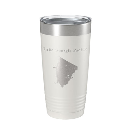 Lake Georgia Pacific Map Tumbler Travel Mug Insulated Laser Engraved Coffee Cup Arkansas 20 oz-1