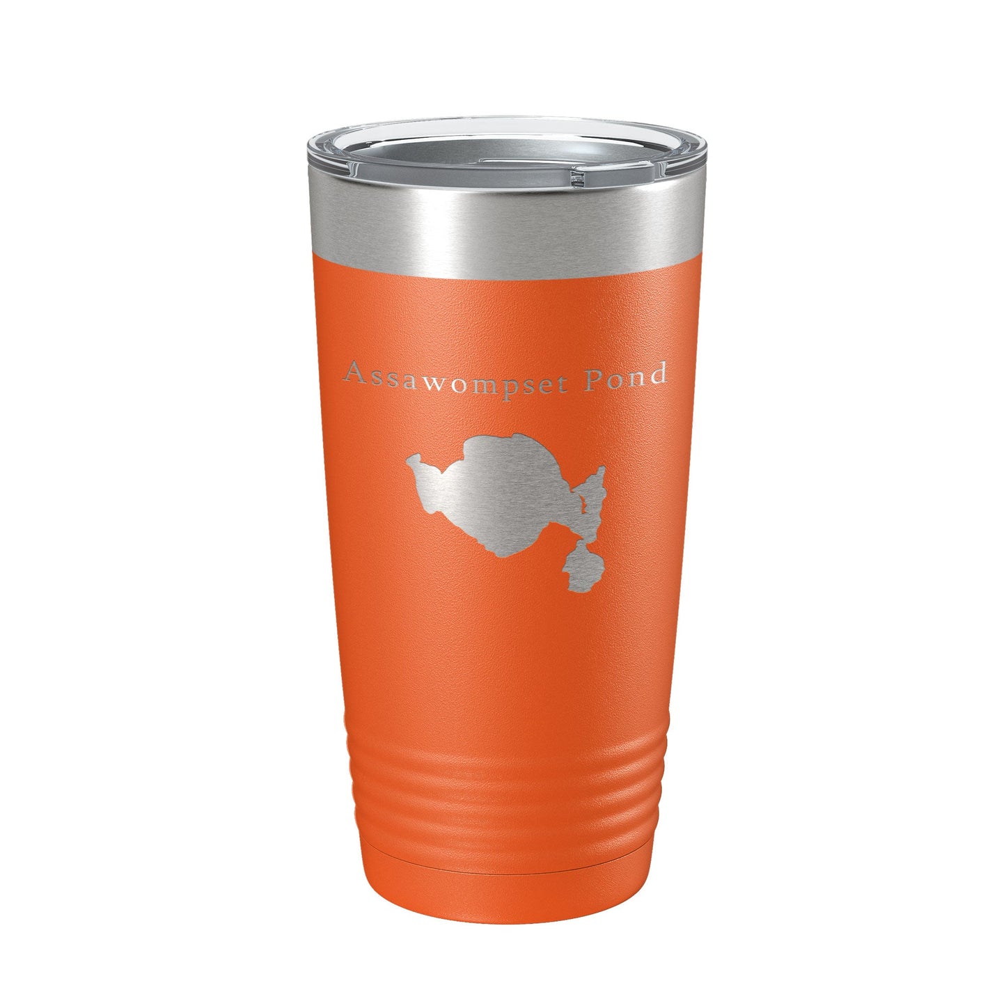 Assawompset Pond Tumbler Lake Map Travel Mug Insulated Laser Engraved Coffee Cup Massachusetts 20 oz-17