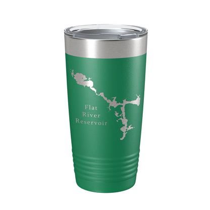 Flat River Reservoir Tumbler Lake Map Travel Mug Insulated Laser Engraved Coffee Cup Rhode Island 20 oz-9